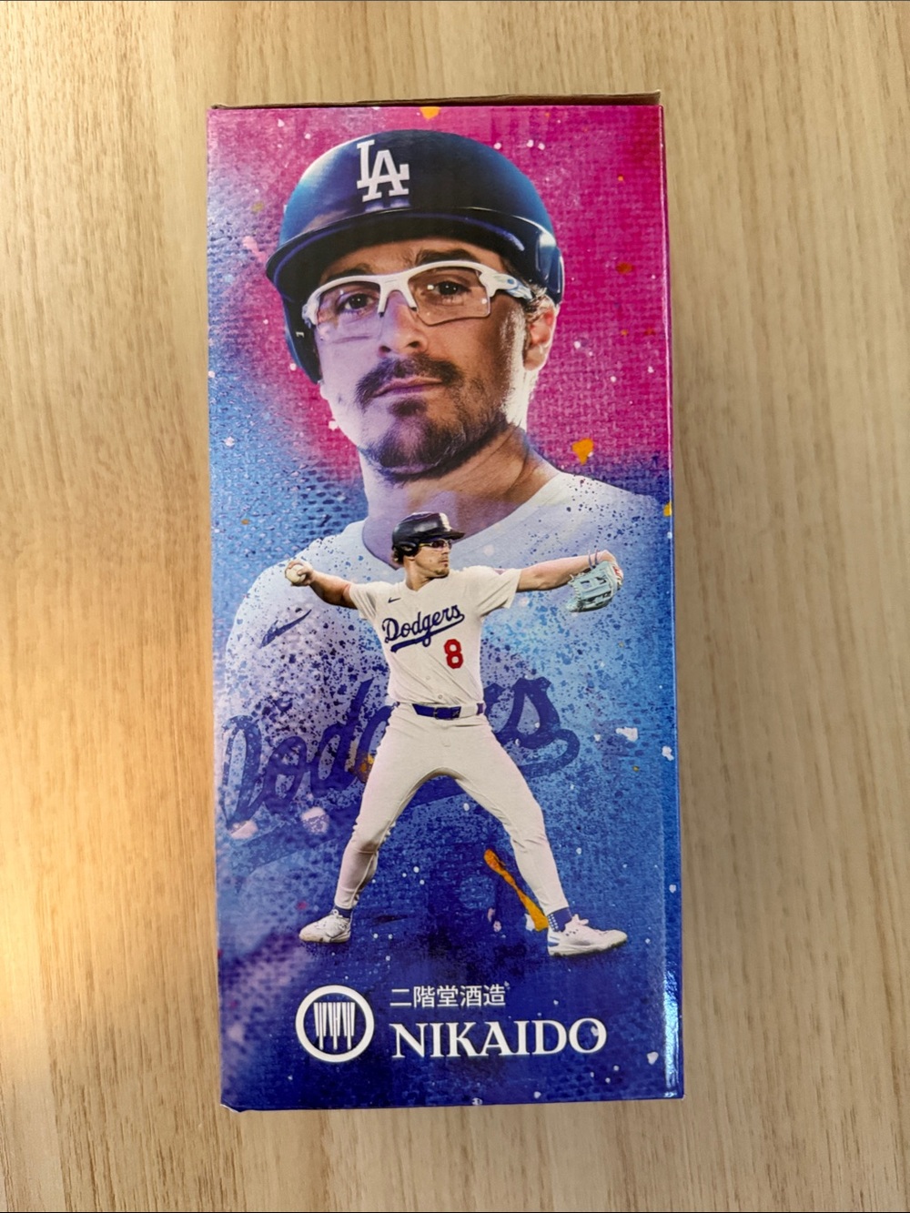 NIKA Kike Hernández Dodgers Pitcher Bobblehead - Blue, White, Pink - Picture 2 of 6